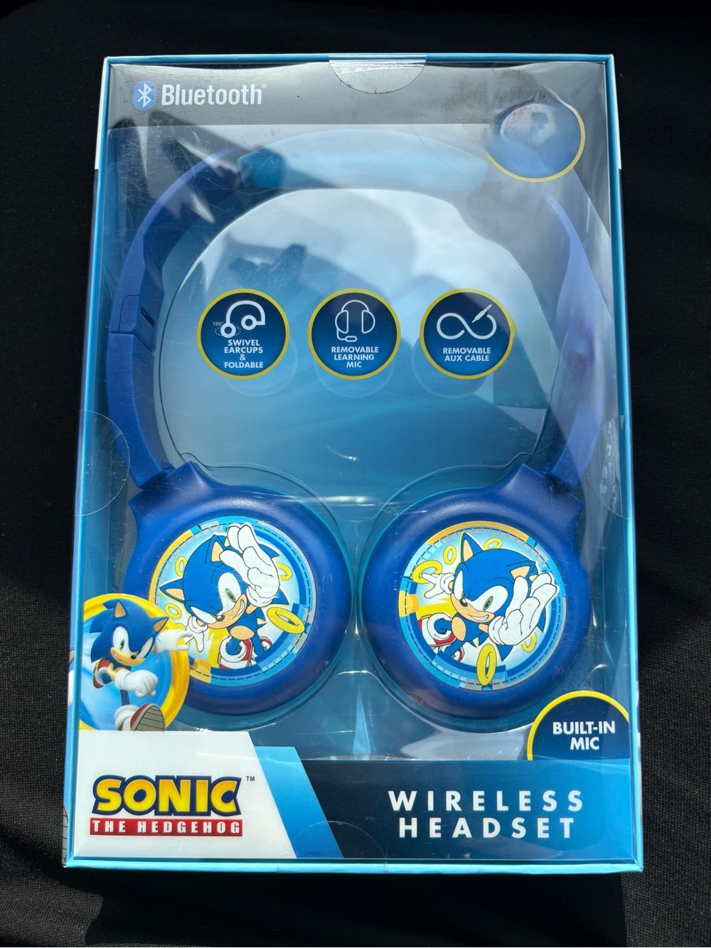 Sonic the Hedgehog Wireless Bluetooth Headphones Kids NEW